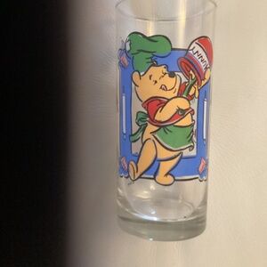 Disney Winnie the Pooh Stamped Genuine Disney VINTAGE Glass 8 Oz What’s Cooking